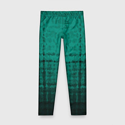 Леггинсы для девочки Мозаичный узор в черно -зеленых тонах, цвет: 3D-принт