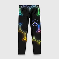 Детские легинсы Mercedes - neon pattern