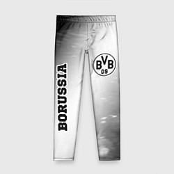 Детские легинсы Borussia sport на светлом фоне: надпись, символ