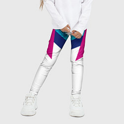 Леггинсы для девочки FIRM белый спортик, цвет: 3D-принт — фото 2