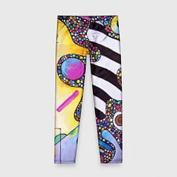Леггинсы для девочки Василий Кандинский Абстрактная композиция, цвет: 3D-принт