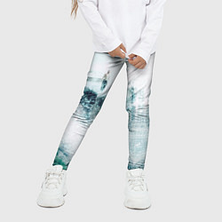 Леггинсы для девочки Абстрактное свечение из будущего, цвет: 3D-принт — фото 2