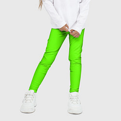 Леггинсы для девочки Кислотный зеленый, цвет: 3D-принт — фото 2