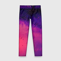 Леггинсы для девочки Фиолетовый космос, цвет: 3D-принт