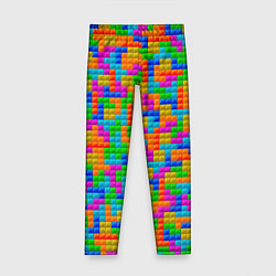 Леггинсы для девочки Крупные блоки Тетрис, цвет: 3D-принт