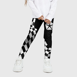 Леггинсы для девочки Jeep racing flag, цвет: 3D-принт — фото 2