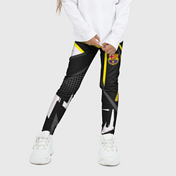 Леггинсы для девочки ФК Барселона эмблема, цвет: 3D-принт — фото 2