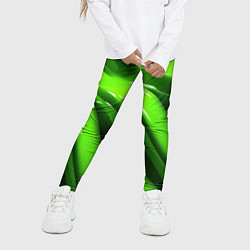 Леггинсы для девочки Текстура зеленая слизь, цвет: 3D-принт — фото 2
