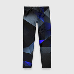 Детские легинсы Black blue abstract