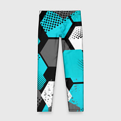 Леггинсы для девочки Шестиугольники абстрактный фон, цвет: 3D-принт