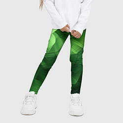 Леггинсы для девочки Green lighting background, цвет: 3D-принт — фото 2
