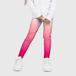 Леггинсы для девочки Оттенки розового градиент, цвет: 3D-принт — фото 2