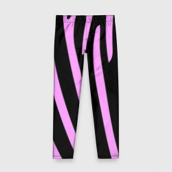 Леггинсы для девочки Полосы розовой зебры, цвет: 3D-принт