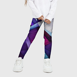 Леггинсы для девочки Геометрическая абстракция - нейросеть, цвет: 3D-принт — фото 2