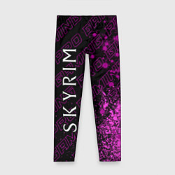 Леггинсы для девочки Skyrim pro gaming: по-вертикали, цвет: 3D-принт