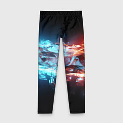 Детские легинсы Лед и пламя абстракция