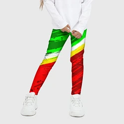 Леггинсы для девочки Расцветка Зеленоградского флага, цвет: 3D-принт — фото 2