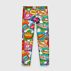 Детские легинсы Bang Boom Ouch pop art pattern