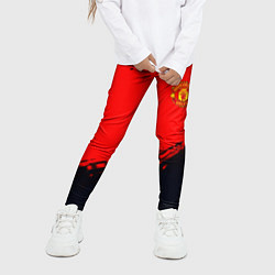 Леггинсы для девочки Manchester United colors sport, цвет: 3D-принт — фото 2