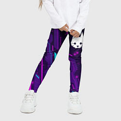 Леггинсы для девочки Stray neon gaming, цвет: 3D-принт — фото 2