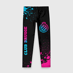 Детские легинсы Club Brugge - neon gradient вертикально