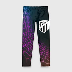 Леггинсы для девочки Atletico Madrid футбольная сетка, цвет: 3D-принт