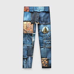 Леггинсы для девочки Значок архитектора на джинсах, цвет: 3D-принт