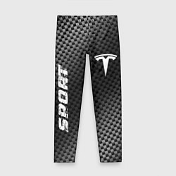 Леггинсы для девочки Tesla sport carbon, цвет: 3D-принт