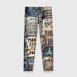 Детские легинсы Пэчворк джинсы из Парижа