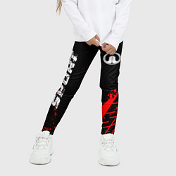 Леггинсы для девочки Great Wall red sport tires, цвет: 3D-принт — фото 2