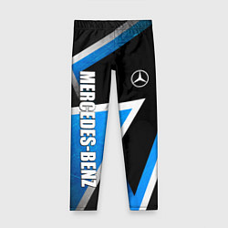 Леггинсы для девочки Mercedes - blue metal, цвет: 3D-принт