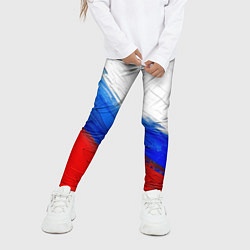 Леггинсы для девочки Триколор красками, цвет: 3D-принт — фото 2