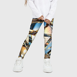 Леггинсы для девочки Грани стекла, цвет: 3D-принт — фото 2