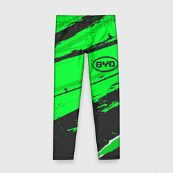 Леггинсы для девочки BYD sport green, цвет: 3D-принт