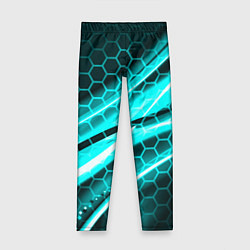 Леггинсы для девочки Неоновая броня абстракция, цвет: 3D-принт