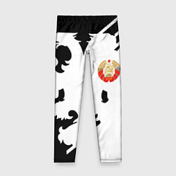 Леггинсы для девочки СССР текстура герб, цвет: 3D-принт