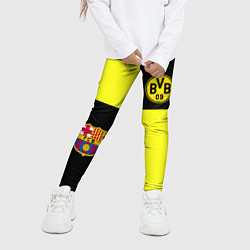 Леггинсы для девочки Barcelona x Borussia, цвет: 3D-принт — фото 2