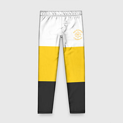 Леггинсы для девочки Мы русские с нами Бог НИКА желтая патриоты, цвет: 3D-принт