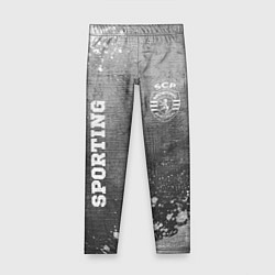 Леггинсы для девочки Sporting - grey gradient вертикально, цвет: 3D-принт