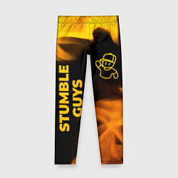 Детские легинсы Stumble Guys - gold gradient вертикально