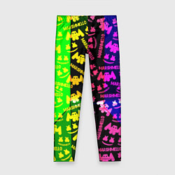 Детские легинсы Marshmello pattern neon steel