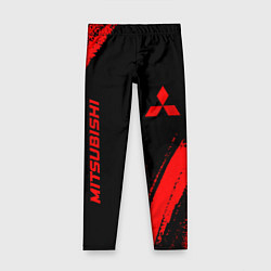 Леггинсы для девочки Mitsubishi - red gradient вертикально, цвет: 3D-принт