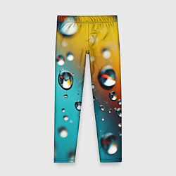 Леггинсы для девочки Крупные капли на цветном фоне, цвет: 3D-принт