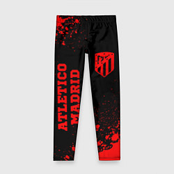 Леггинсы для девочки Atletico Madrid - red gradient вертикально, цвет: 3D-принт