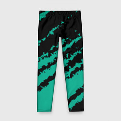 Леггинсы для девочки The color is black and turquoise, цвет: 3D-принт