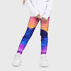 Леггинсы для девочки Неоновый закат, цвет: 3D-принт — фото 2