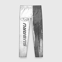 Леггинсы для девочки Subaru - white gradient по-вертикали, цвет: 3D-принт