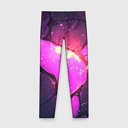 Леггинсы для девочки Розовая текстура разлом плит, цвет: 3D-принт