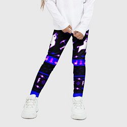 Леггинсы для девочки Fortnite neon pattern, цвет: 3D-принт — фото 2