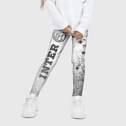 Леггинсы для девочки Inter - white gradient по-вертикали, цвет: 3D-принт — фото 2